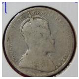 1909 Canada Silver Quarter Coin