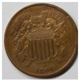 1864 Two Cent Piece