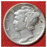1927 D Mercury Silver Dime