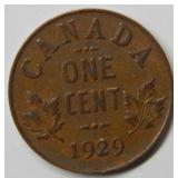 1929 Canada One Cent Coin
