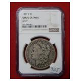 1893 S Morgan Silver Dollar NGC Good Details -Bent