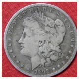 1892 S Morgan Silver Dollar Coin