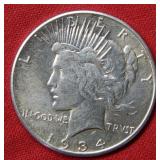 1934 S Peace Silver Dollar Coin