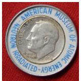 1956 Museum of Atomic Energy Radiated Silver Dime