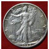1929 S Walking Liberty Silver Half Dollar Coin