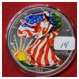1999 Silver Eagle Colorized Coin