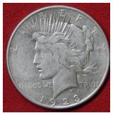 1923 Peace Silver Dollar - Die Break