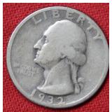 1932 D Washington Silver Quarter