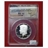 2014 Kennedy Silver Enhanced Half ANACS MS70 DCAM
