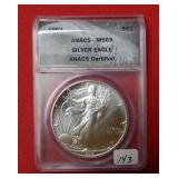 1992 Silver Eagle 1oz ANACS MS69