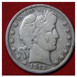 1915 S Barber Silver Half