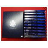 1999- 2008 US Proof Quarter Sets with free Box