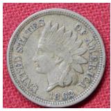 1862 Indian Head Cent Coin