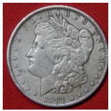 1901 Morgan Silver Dollar Coin