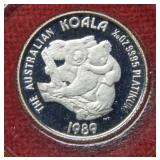 1989 - Australian 1/20oz Platinum Koala