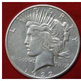 1922 S Peace Silver Dollar