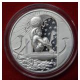 Egyptian God RA 2oz Silver Round in Capsule