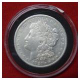 1921 Morgan Silver Dollar Coin in Capsule