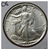 1945 Walking Liberty Silver Half Dollar Coin