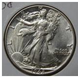 1942 Walking Liberty Silver Half Dollar Coin