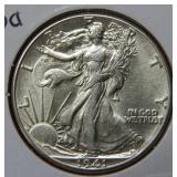 1941 Walking Liberty Silver Half Dollar Coin