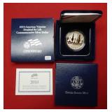2010 Silver Proof Disabled Veterans Comm Dollar