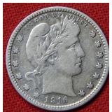 1916 D Barber Silver Quarter