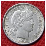 1903 O Barber Silver Dime