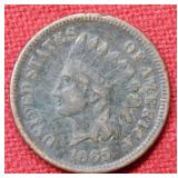 1865 Indian Head Cent - grainy