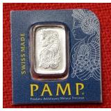 1gram PAMP  999.5 Platinum Bar