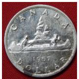 1957 Canada Silver Dollar