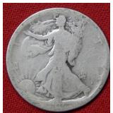 1916 S Walking Liberty Silver Half Dollar