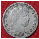 1900 Barber Silver Quarter