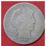 1896 S Barber Silver Half Dollar Coin