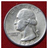 1934 D Washington Silver Quarter