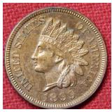 1899 Indian Head Cent - Red & Brown