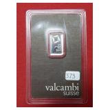 Valcambi 2.5 gram Platinum 999.5 Bar***