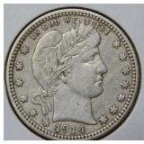 1914 Barber Silver Quarter