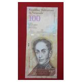 2015 Venezuela 100 Bulivares Serial Number 61