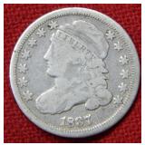 1837 Capped Bust Silver Dime