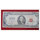 1966 $100 US Fed Res Red Seal Note