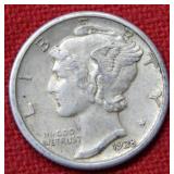 1928 D Mercury Silver Dime