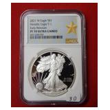 2021 W Silver Eagle 1oz NGC PF70 Ultra Cameo