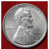 1943 D/D Steel Cent Coin