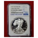 2017 W Silver Eagle 1oz Coin NGC PF70 Ultra Cameo