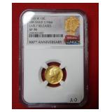 2016 W Mercury Gold Dime 1/10th Oz NGC SP70