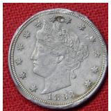 1883 Liberty Head Nickel - With Cents