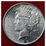 1922 D Peace Silver Dollar Coin