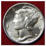 1942 Mercury Silver Dime