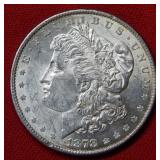 1878 REV of 1879 Morgan Silver Dollar Coin